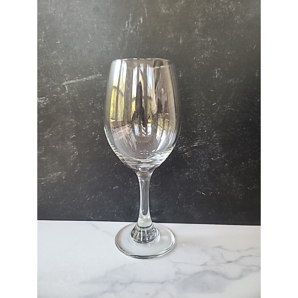 Large Clear Glass Stem Drinking Glass